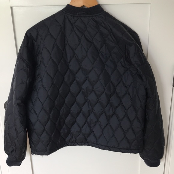 Joy Lab Dark Navy Blue Quilted Boxy Jacket XS - Picture 8 of 12